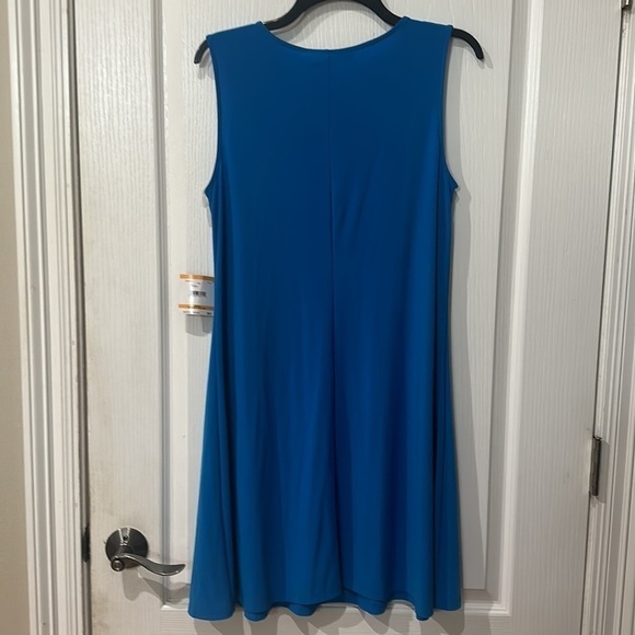 Anne Klein size small deep, turquoise, sleeveless dress NWT - Picture 3 of 3